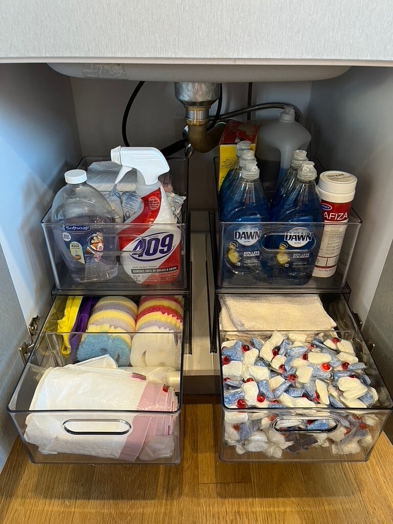Under the kitchen sink